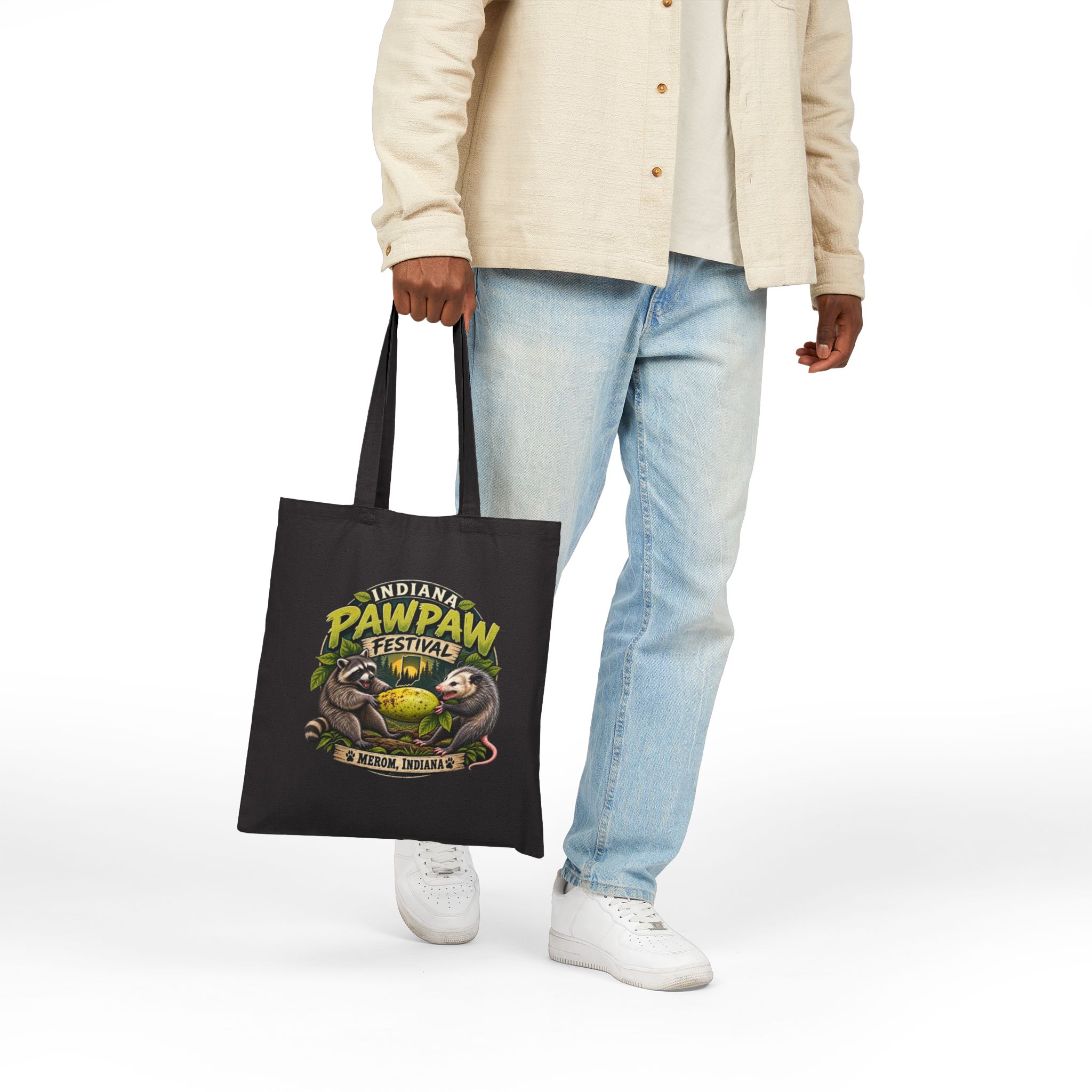 Indiana Pawpaw Canvas Tote Bag - Image 3