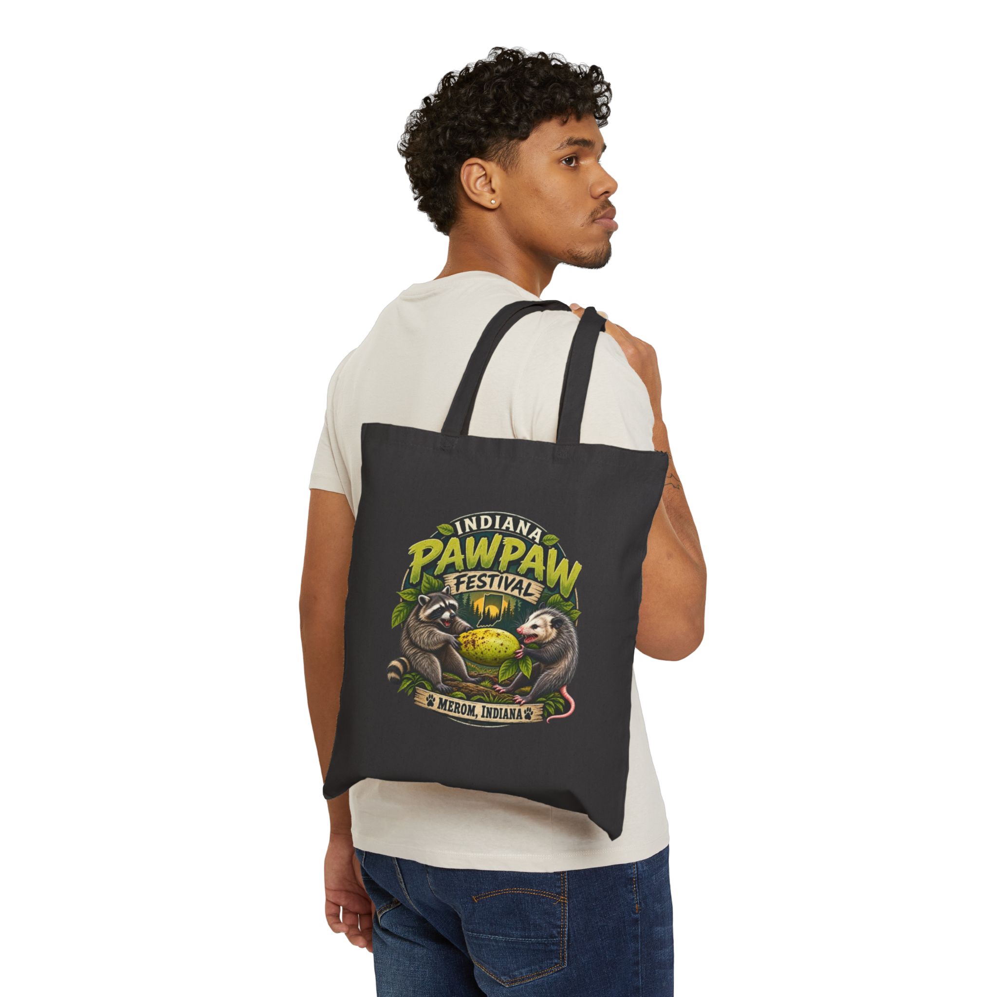 Indiana Pawpaw Canvas Tote Bag - Image 2