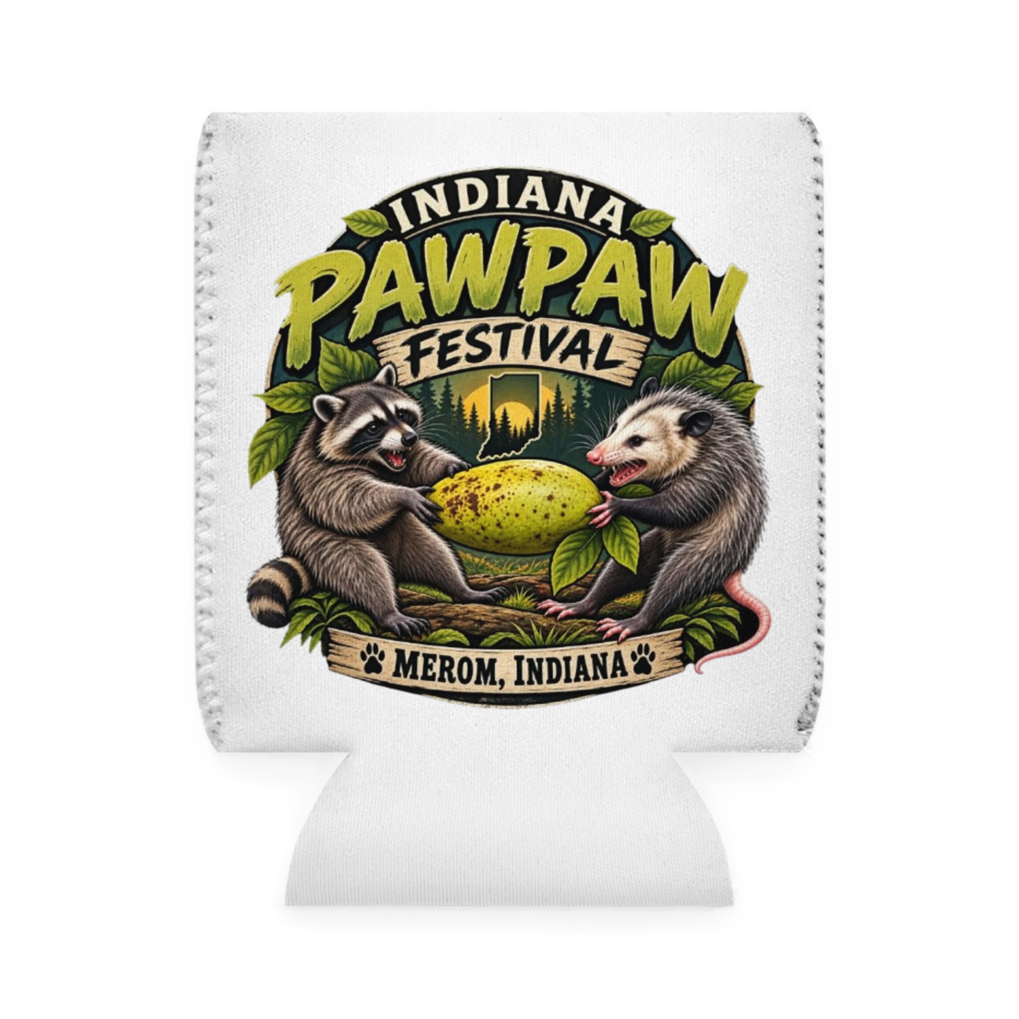 Indiana Pawpaw Can Cooler Sleeve