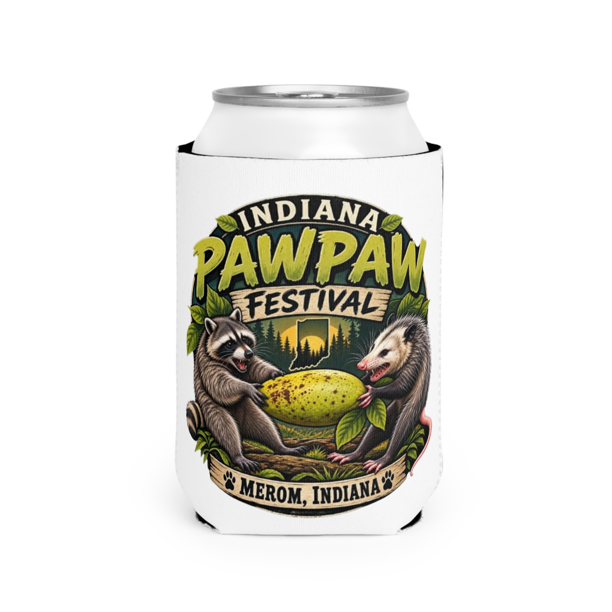 Indiana Pawpaw Can Cooler Sleeve - Image 3