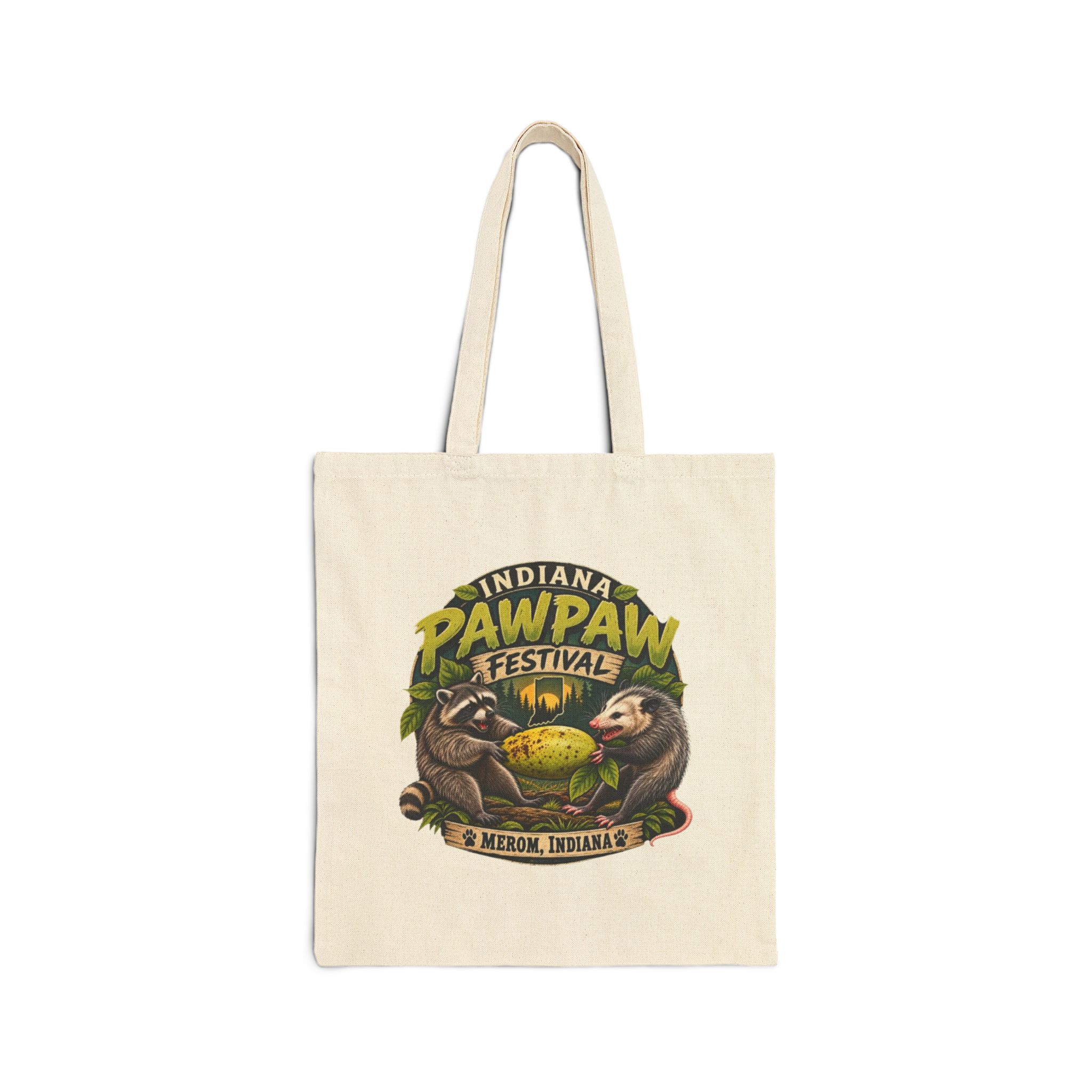 Indiana Pawpaw Canvas Tote Bag - Image 4